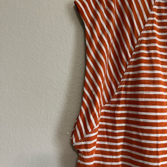Free People WE THE FREE Striped Orange Halo Copper Combo Top lightweight small - Picture 2 of 4